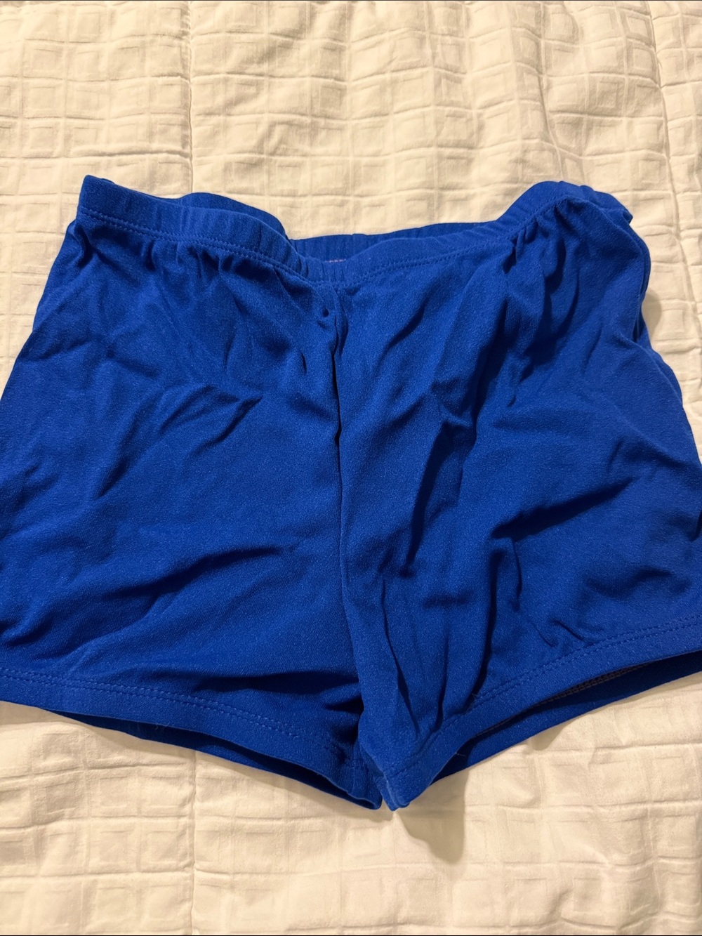 Women's Royal Blue Athletic Shorts with Elastic Waist